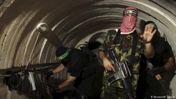 Các đường hầm được Hamas sử dụng để tuồn vũ khí vào Gaza. Ảnh: Reuters