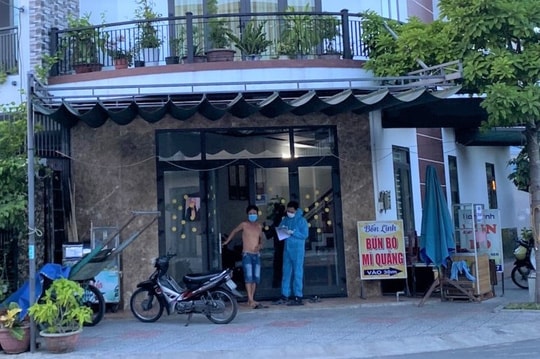Đà Nẵng tìm người đến quán mỳ Quảng có chủ quán dương tính Covid-19. Ảnh: danviet.vn