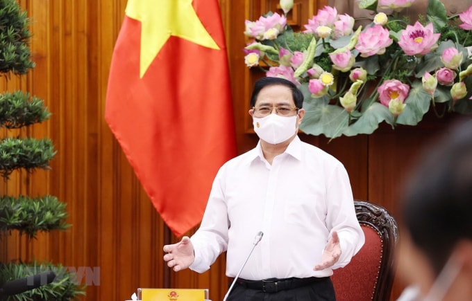 Thủ tướng Phạm Minh Chính phát biểu chỉ đạo tại cuộc họp. Ảnh: TTXVN