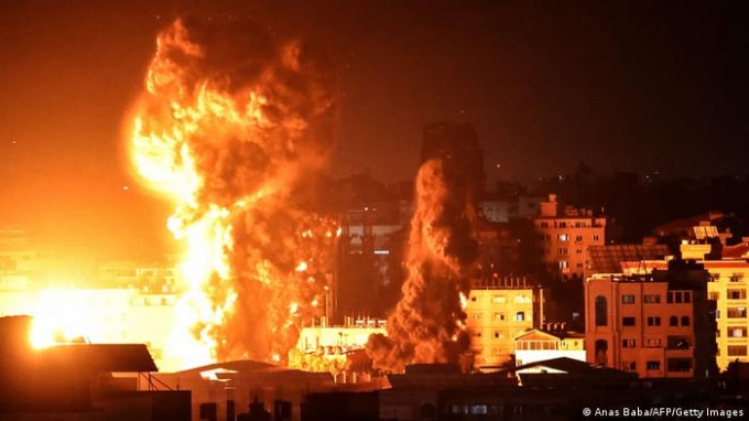 Một vụ không kích của Israel vào Gaza. Ảnh: AFP