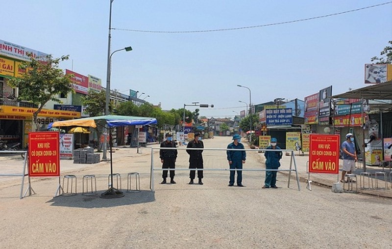 Trước đó xã Phong Hiền (huyện Phong Điền) bị phong tỏa do có ca mắc Covid-19. Ảnh: baophapluat.vn