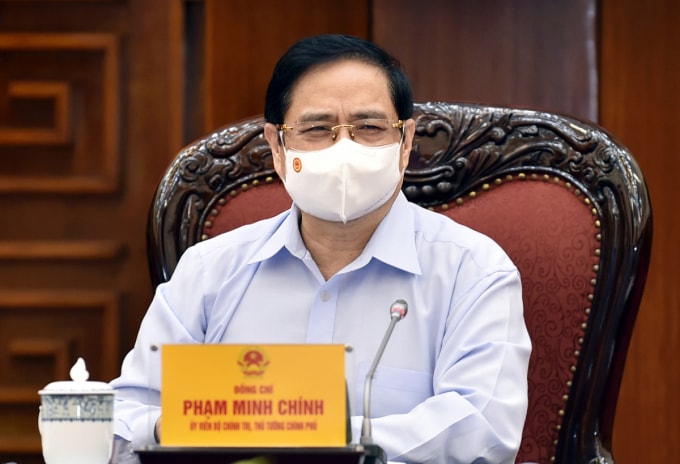 Thủ tướng Phạm Minh Chính tại buổi làm việc.