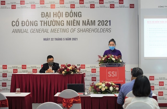 Đại hội đồng cổ đông thường niên 2021 của Công ty chứng khoán SSI tổ chức theo hình thức bán trực tuyến.