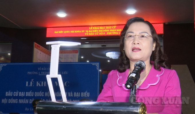 Bà Lê Thị Ái Nam phát biểu chỉ đạo