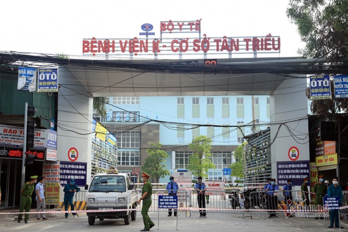Đến cuối tháng 5/2021, Bệnh viện K cơ sở Tân Triều vẫn tiếp tục thực hiện cách ly y tế.