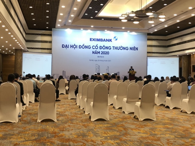 Đại hội cổ đông thường niên năm 2020 lần thứ 3 của Eximbank thất bại do cổ đông không thông qua quy chế tiến hành đại hội - Nguồn: NLĐ