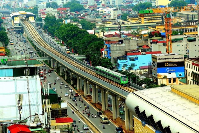 Đường sắt trên cao Hà Nội. Ảnh: internet