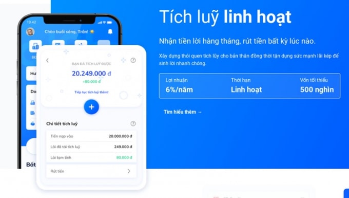 Giao diện nền tảng Infina. Nguồn: TL