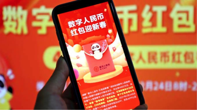 Một gói tiền lì xì kỹ thuật số của Trung Quốc. (Nguồn: VCG/Visual China Group/Getty Images).