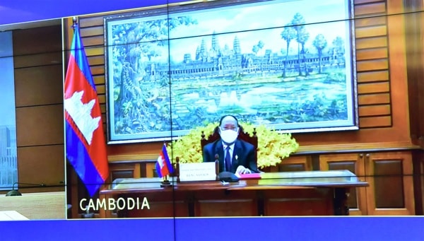 Chủ tịch Quốc hội Campuchia - Samdech Heng Samrin tại hội đàm