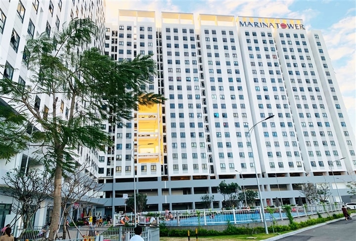 Hình ảnh chung cư Marina Tower (đường Vĩnh Phú 10, phường Vĩnh Phú, TP. Thuận An). Ảnh: vtc.vn
