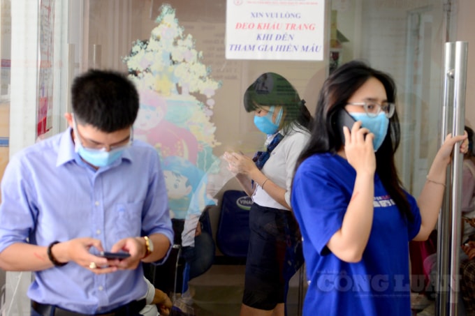 Người đến hiến máu phải tuân thủ các biện pháp phòng chống Covid-19