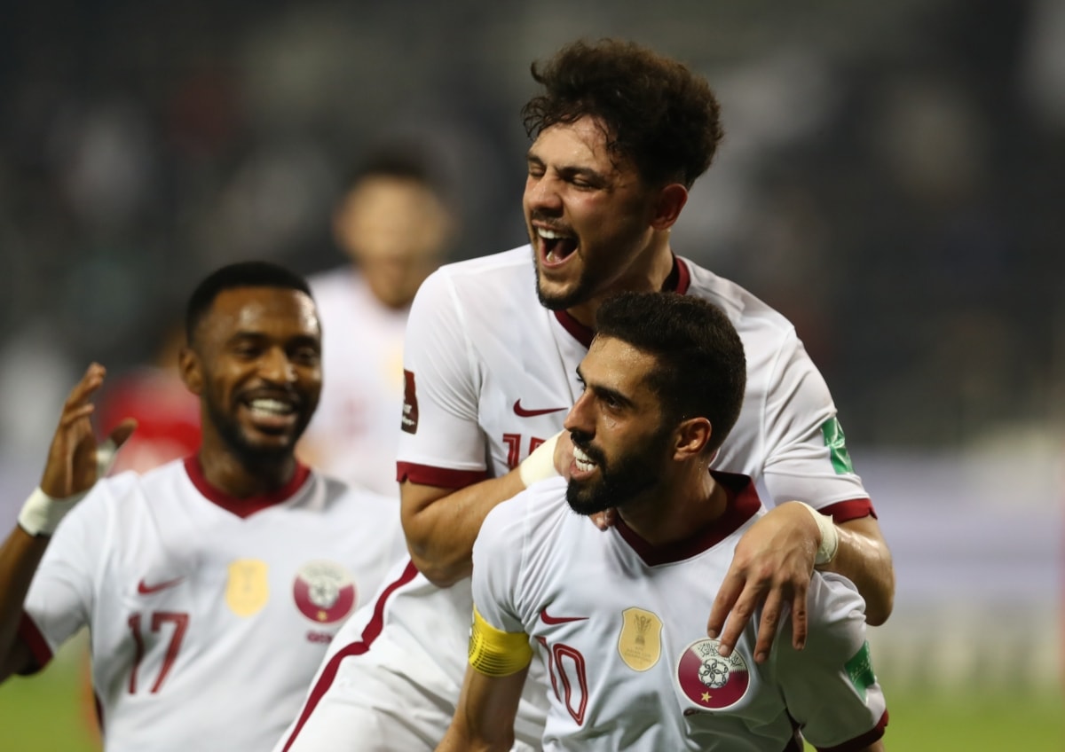 Đội tuyển Qatar nhất bảng E và suất dự vòng loại thứ ba World Cup 2022 của họ sẽ giành cho đội nhì bảng có thành tích tốt thứ 5 ở vòng loại thứ 2. Ảnh: Reuters