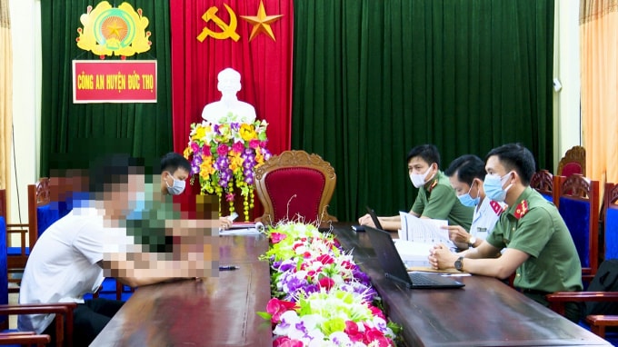 Cơ quan chức năng làm việc với H.H.Đ