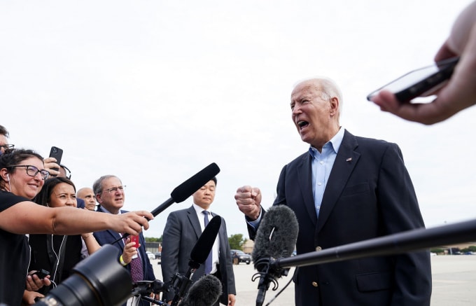 Tổng thống Biden phát biểu ngay trước chuyến công du châu Âu với lời cảnh báo về Nga - Ảnh: Reuters