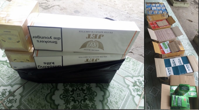 Số hàng hóa nhập lậu bị phát hiện và xử lý.