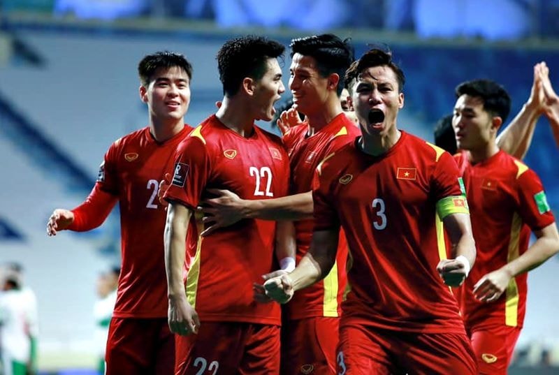 Các cầu thủ Việt Nam đang thi đấu thăng hoa ở vòng loại thứ 2 World Cup 2022. Ảnh: internet