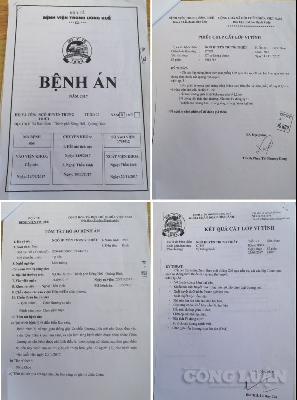 Hồ sơ bệnh án Bệnh Viện Trung Ương Huế.