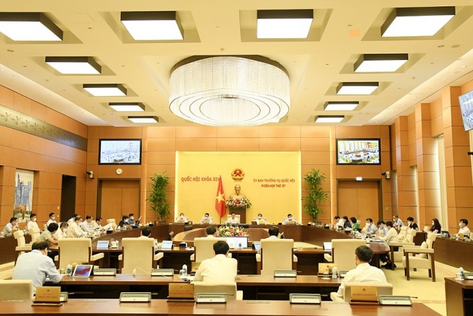 Quang cảnh phiên họp thứ 57 của Ủy ban Thường vụ Quốc hội.