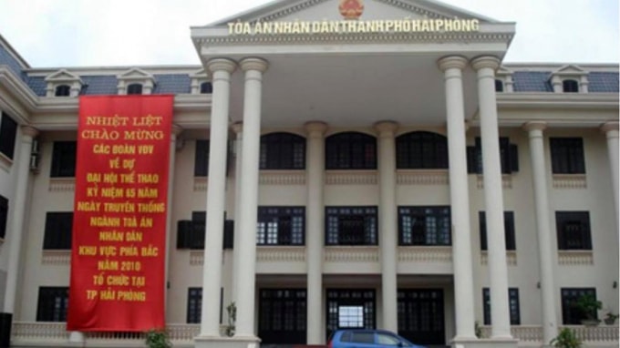 Trụ sở tòa án TAND TP Hải Phòng.