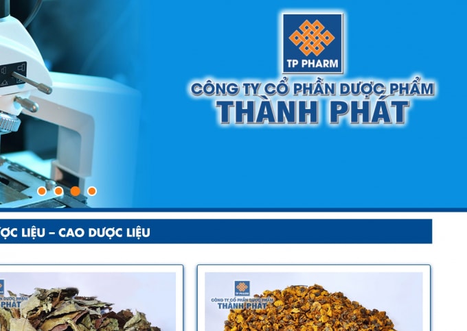 Công ty cổ phần dược phẩm Thành Phát hiện có nhiều sản phẩm đang lưu hành trên thị trường (ảnh nguồn internet).