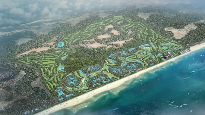 Quảng Bình đang là điểm đến thu hút nhiều nhà đầu tư (Ảnh dự án FLC Quang Binh Beach & Golf Resort)