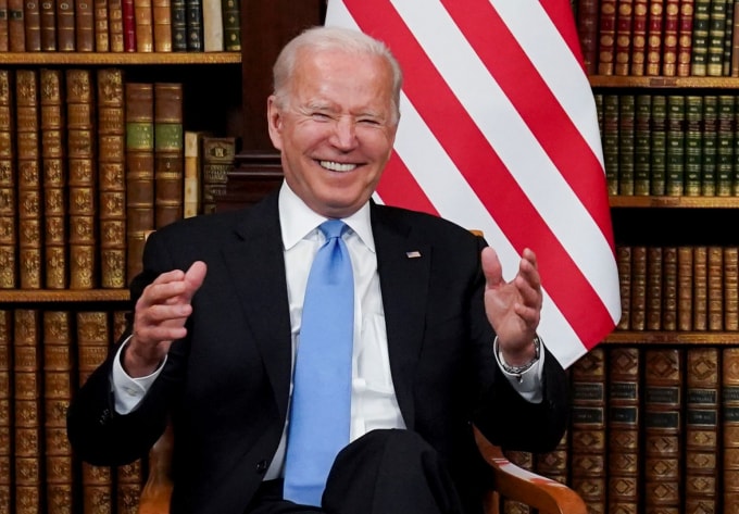 Tổng thống Mỹ Joe Biden lạc quan sau cuộc gặp với người đồng cấp Vladimir Putin - Ảnh: Reuters
