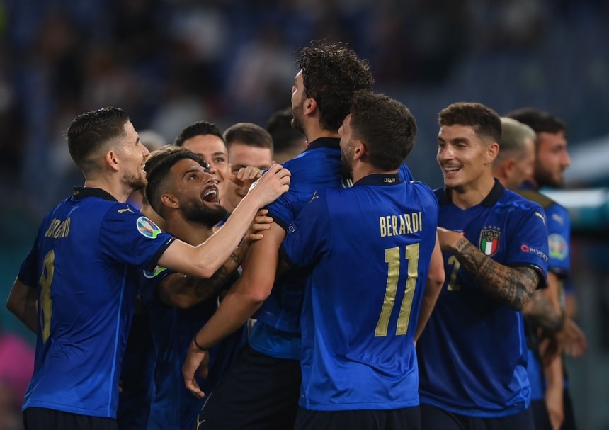 Đội tuyển Italy thắng Thổ Nhĩ Kỳ và Thụy Sĩ với cùng tỷ số 3-0 ở Euro 2020. Ảnh: Reuters