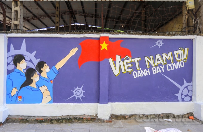 Các bức tranh cổ động về phòng dịch COVID -19 từ quá trình lên ý tưởng, thi công và hoàn thiện trong vòng 1 tuần.