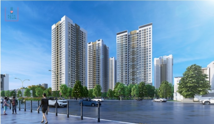 Rose Town là một trong số ít các dự án gần trung tâm, “vừa túi tiền” cho gia đình trẻ.