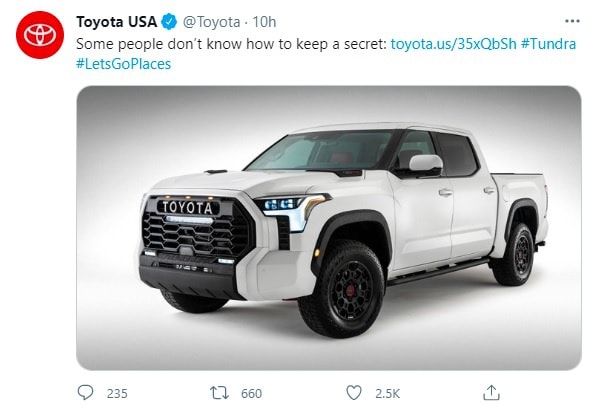 Toyota Tundra 2022. Ảnh: Carscoops