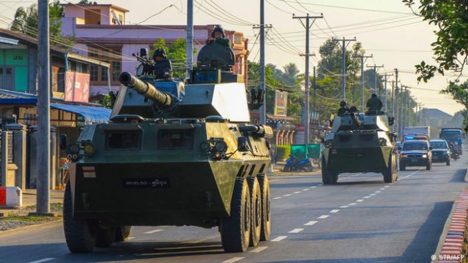 Quân đội Myanmar đã tiếp quản đất nước kể từ cuộc đảo chính ngày 1/2. Ảnh: AFP