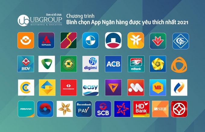 33 App Banking đại diện “màu cờ sắc áo” của 33 Ngân hàng Thương mại Cổ phần tại Việt Nam cùng góp mặt trong Chương trình bình chọn “App Ngân hàng được yêu thích nhất 2021”.