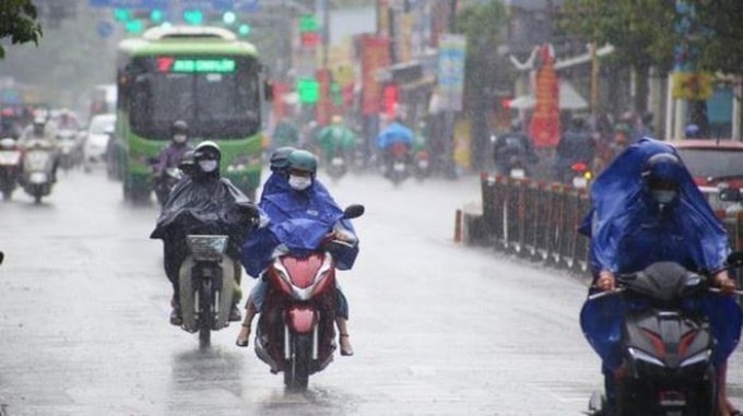Hà Nội nhiều mây, chiều tối mưa rào và dông rải rác.