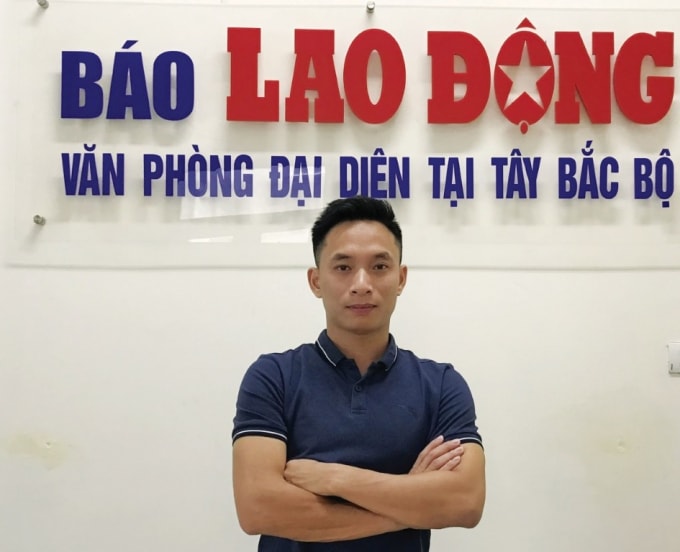 Nhà báo Nguyễn Hoàng Long- Q. Trưởng VP Đại diện Báo Lao động khu vực Tây Bắc Bộ.