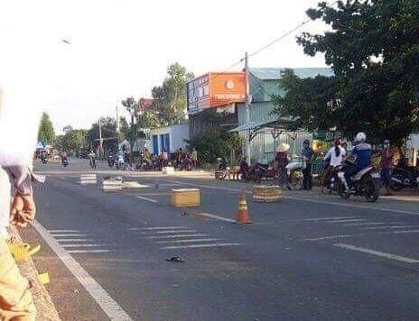 Hiện trường vụ tai nạn.