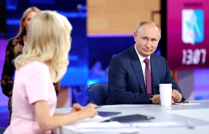Tổng thống Nga Vladimir Putin. Ảnh: AJ
