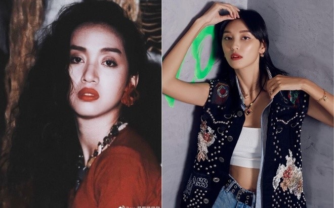 Vương Đan Ni (bên phải) có khuôn mặt và thần thái gần giống với nữ danh ca Mai Diễm Phương (bên trái).