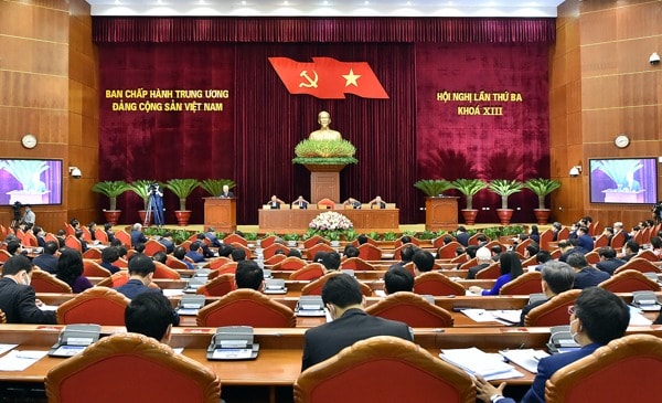 Quang cảnh Hội nghị Trung ương 3. Ảnh: VGP