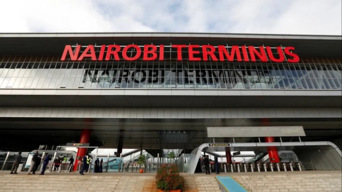 Nairobi Terminus, nhà ga trên tuyến đường sắt Mombasa – Nairobi Standard Gauge do Trung Quốc xây dựng, ngoại ô Nairobi, Kenya - Ảnh: Reuters