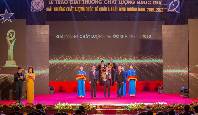 Hình ảnh PTSC Thanh Hóa nhận Giải Vàng Chất lượng Quốc gia 2020 được giới thiệu trên website của Công ty.