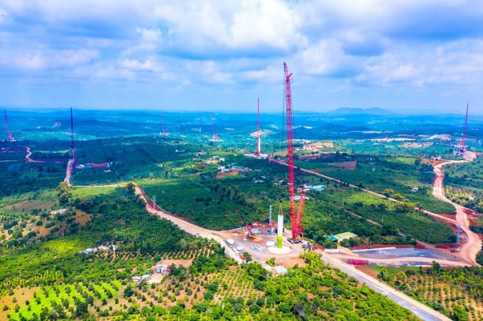 Khu vực xây dựng Dự án Nhà máy Điện gió Ea Nam (tại Đắk Lắk). Nguồn: Trung Nam Group.