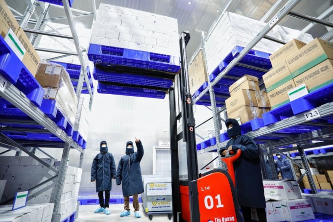 Hệ thống kho lạnh của VNVC hết sức chuyên nghiệp (ảnh TL).