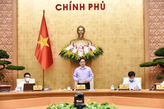 Thủ tướng Phạm Minh Chính chủ trì phiên họp Chính phủ chuyên đề xây dựng pháp luật tháng 6/2021.