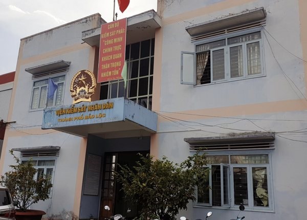 Trụ sở VKSND TP Bảo Lộc - nơi ông Đức từng làm Phó Viện trưởng. Ảnh: TNO