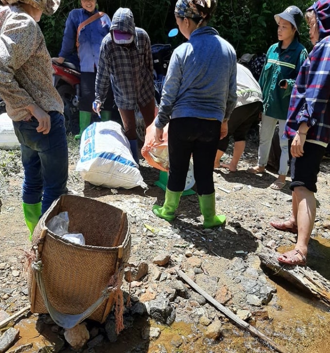 Cảnh buôn bán măng diễn ra ngay sát bìa rừng tại xã Yên Nhân, huyện Thường Xuân, Thanh Hoá ở những ngày trước đó