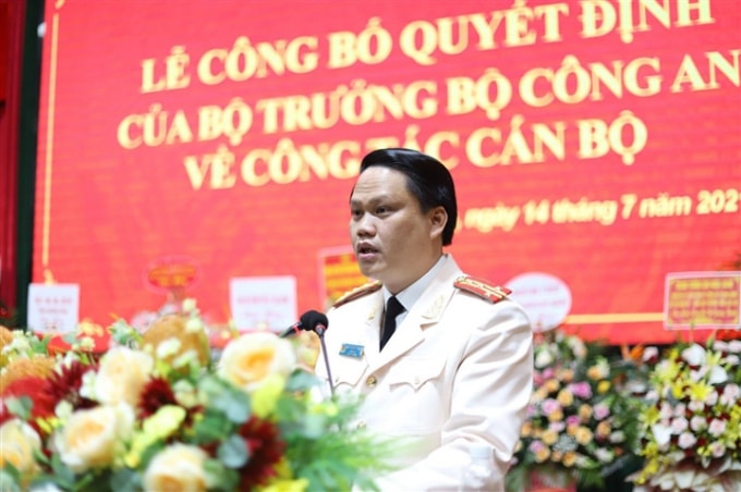 Tân Giám đốc Công an tỉnh Đắk Nông Đại tá Bùi Quang Thanh.