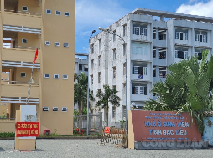Cơ sở cách ly tập trung tại tỉnh Bạc Liêu.