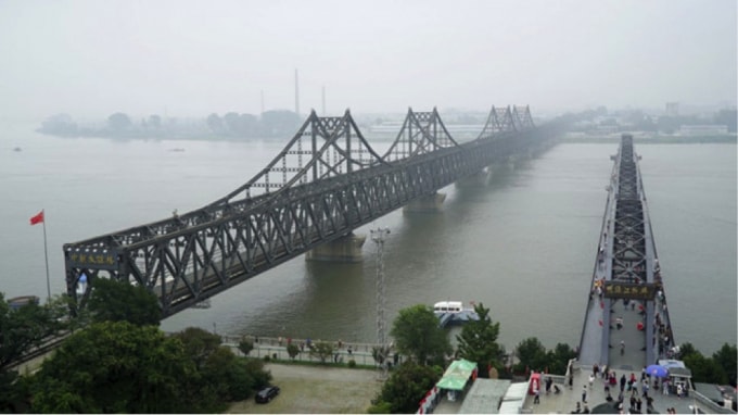 Cây cầu Hữu Nghị nối Trung Quốc và Triều Tiên. (Nguồn: SCMP Photo).