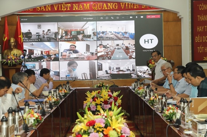 Đồng chí Lê Nam Khánh – Tổng giám đốc VICEM phát biểu tại hội nghị sơ kết 6 tháng đầu năm.